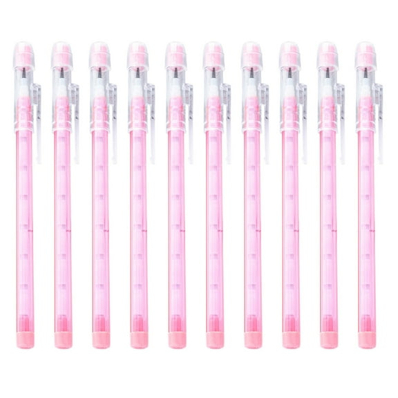 Translucent Pencil Multipoint Pencil Multicolor Not-Sharpening Stackable Pencils Popup Plastic Pencil with Eraser Top