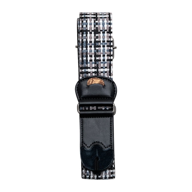 Wosthever Correa de guitarra eléctrica, accesorios universales para cuerdas musicales, cinturón de hombro, repuestos cómodos para bajos, Accesorios para instrumentos musicales Patrón de cadrícula