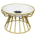 thumbnail image 1 of Cuencos para gatos, cuenco elevado para gatos, plato de cerámica elevado para gatos con soporte de metal, estación de alimentación de agua o alimentos para gatos de interior, gatitos, cachorros y, 1 of 7