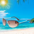 thumbnail image 2 of Gafas de sol de moda Marco de metal ligero Protección solar Gafas de sol unisex para Marrón jinwen Gafas de sol, 2 of 8