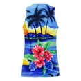 thumbnail image 3 of APEXFWDT Men's Hawaii Beach Tank Top Big and Tall Sleeveless Workout Palm Tree Print T-Shirts Casual Sport Gym Tank Top Vacation, 3 of 4