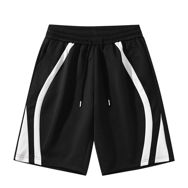 pstuiky Pantalones cortos para hombre, Pantalones cortos deportivos casuales de moda para hombre, holgados, con bolsillos y cordón Pantalones cortos de entrenamiento