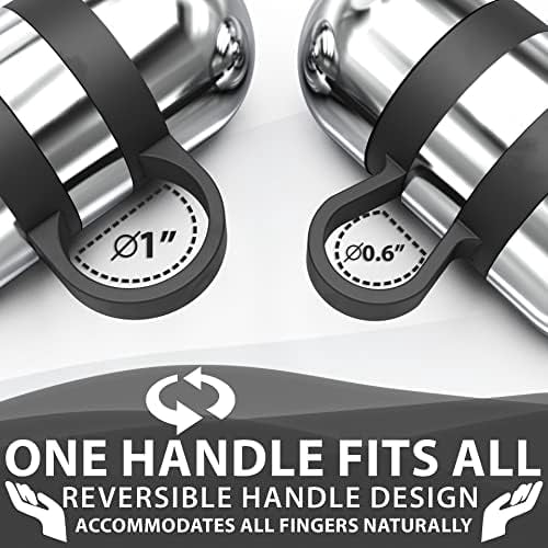 Voylla Cardio Hand Weights. Steel Hand Weights Dumbbell Set with Anti-Slip Silicone Finger Loop for Workout, Fitness, Training for Men and Women. Sold In Pairs. Available in 1lb, 1.5lb and 2lb Sets