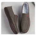 thumbnail image 5 of Mens Canvas Loafers Lightweight Breathable Walking Shoes Comfortable Non-slip Driving Shoes Retro Casual Fashion Gray 9 UK, 5 of 7