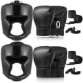 thumbnail image 3 of 14pcs Boxing Set Including 2 Pair Of 16 Oz Boxing Gloves Headgear Helmet Boxing Hand Wraps Sport Mouth Guards For Adults Youth Beginners Training Equipment, 3 of 10