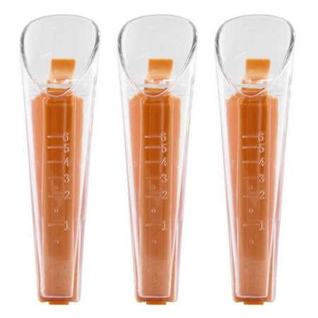 

Homemaxs 3 Sets Dry Yeast Measuring Cup Yeast Weighing Cups Plastic Measuring Cup Baking Measuring Cup With Scale and Sealing Clip Kitchen Gadget (Orange)