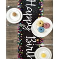 thumbnail image 2 of Happy Birthday Table Runner Birthday Centerpieces for Tables Birthday Party Sign Polka Dots Table Decoration, 2 of 5