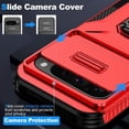 thumbnail image 5 of Funda para GANGXUN Google Pixel 9 Pro XL - Soporte metálico, Función magnética, Rojo, 5 of 5