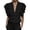 a-82Black18, variant on Womens Sleeveless Lapel V Neck Double Ruffle Shoulder Solid Color Loose Tops Elegant Office Relaxed Fit Casual Blouse Shirts For Ladies Casual Top Red XXL