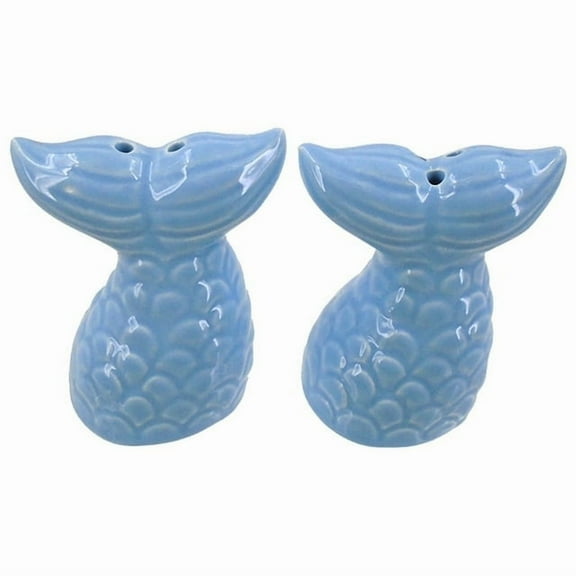 Blue Mermaid Tails Salt and Pepper Shaker Set 2.5 Inches