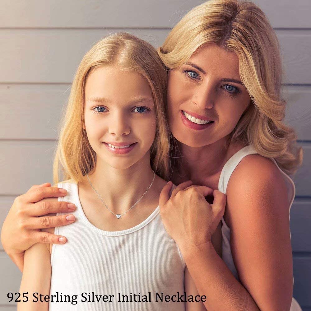 925 Sterling Silver Initial Necklace 