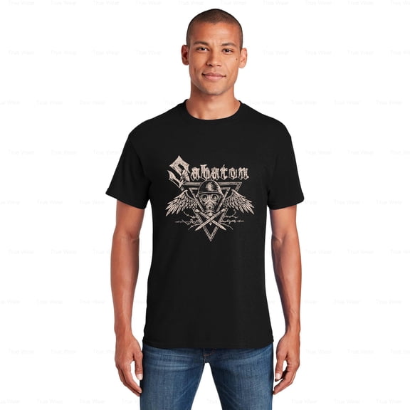 WéarCLOTHING Sabaton Band Black T-Shirt Unisex, Short Sleeve, Cotton, Music, Metal, Power , for Unisex, up to size 5XL