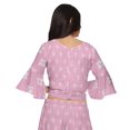thumbnail image 4 of Moomaya Printed Long Palazzo And V- Neck Crop Top Set For Women Ethnic Dresses, 4 of 6