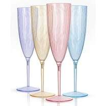 36PCS Clear Champagne Flutes Plastic - 6 OZ Clear Disposable Champagne Flutes Party Supplies for Wedding/Birthday/Parties
