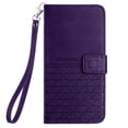 thumbnail image 2 of For Iphone 15 Plus Rhombic Texture Leather Phone Case With Lanyard(Purple),iPhone 15 Pro Max, 2 of 7