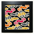 thumbnail image 1 of Chinese Japanese Style Auspicious Clouds Black Square Frame Picture Wall Tabletop, 1 of 3