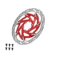 thumbnail image 2 of Rotor de freno de disco de bicicleta de 160 mm, componente premium hueco, repuesto de rotor de freno de bicicleta Rojo, 2 of 9