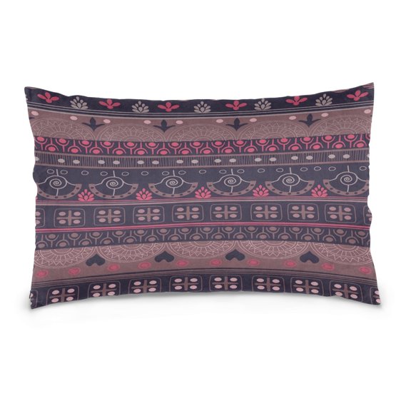POPCreation Red Bohemian Pattern Throw Pillow Case Vintage Cushion Cover 20x30 inches