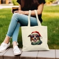 thumbnail image 3 of Hello Winter Border Collie Frosty Morning Walk Welcome Snowy Christmas Canvas Tote Bag Borders Dog Lovers Gifts Idea Reusable Shopping Grocery Bag - 02018, 3 of 5