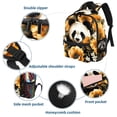thumbnail image 3 of Panda Sunflower Cute Bag Diaper Backpack Baby Cushion Backpack Backpack for School Teens with Adjustable Strap and Large Capacity, Printed Design, 3 of 6
