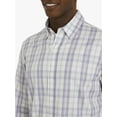 thumbnail image 4 of Chaps Men's & Big Men's Long Sleeve Flex Twill Yarn-Dye Woven Shirt, Sizes S-3XL, 4 of 8