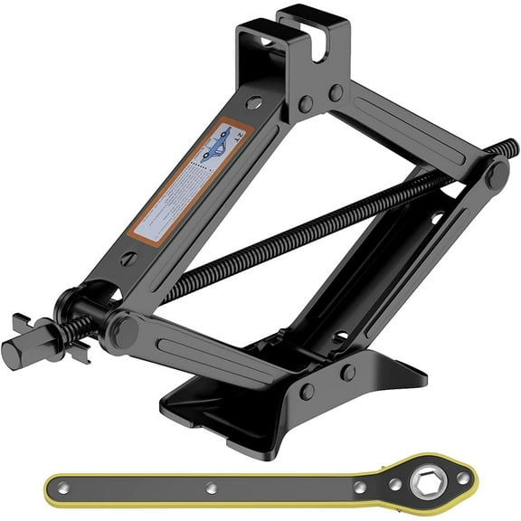 Scissor Car Jack 2 Ton (4409 lbs) Tire Changing Kit with Lug Wrench - Emergency Kit for Car, SUV, MPV