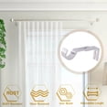 thumbnail image 5 of Fmnung Adjustable Curtain Rod Bracket, Wall Mounted Metal Single Rod Holder, 22 Lbs Capacity Heavy Duty Stainless Steel Hardware for Drapes, Silver Curtain Rod Set, Easy to Install, 5 of 5
