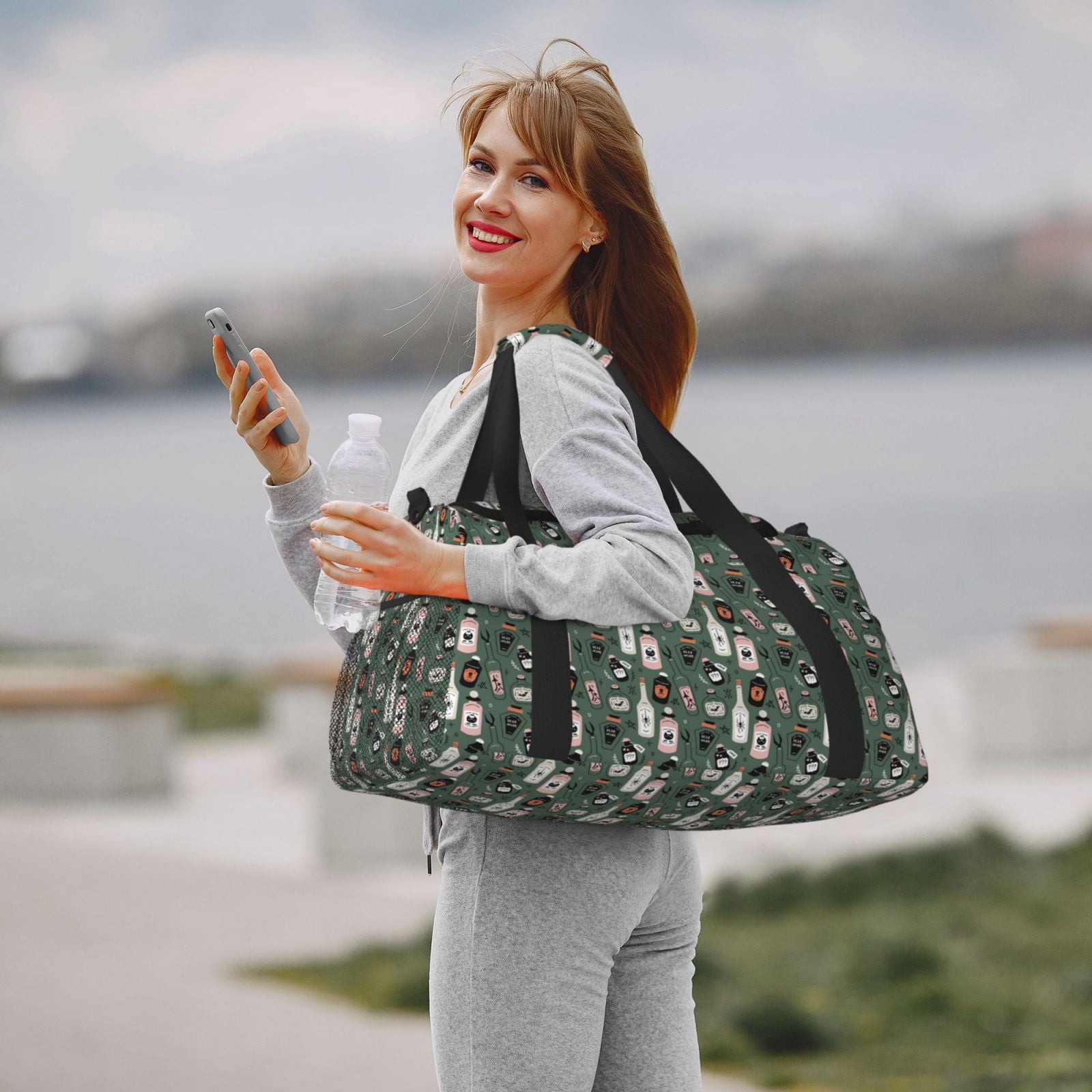 Fuzoiu Halloween Potions Print Travel Duffle Bag,Carry On Tote Bags,Duffel Bag,Sport Gym Bag, Hospital Bag for Labor and Delivery, Overnight Bag,Luggage Bag