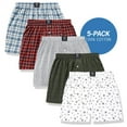 thumbnail image 2 of Badger Smith - Men's Boxer Shorts, Comfortable Cotton Boxers, 100% Cotton Print and Plaid Multicolor Boxers For Men, Multi Pack- Medium, 2 of 9