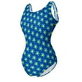 thumbnail image 6 of Blue And Yellow Daisy Swimsuit Sexy Vintage Floral One Piece Swimwear Push Up Bodysuit Fashion Fitness Monokini, 6 of 7
