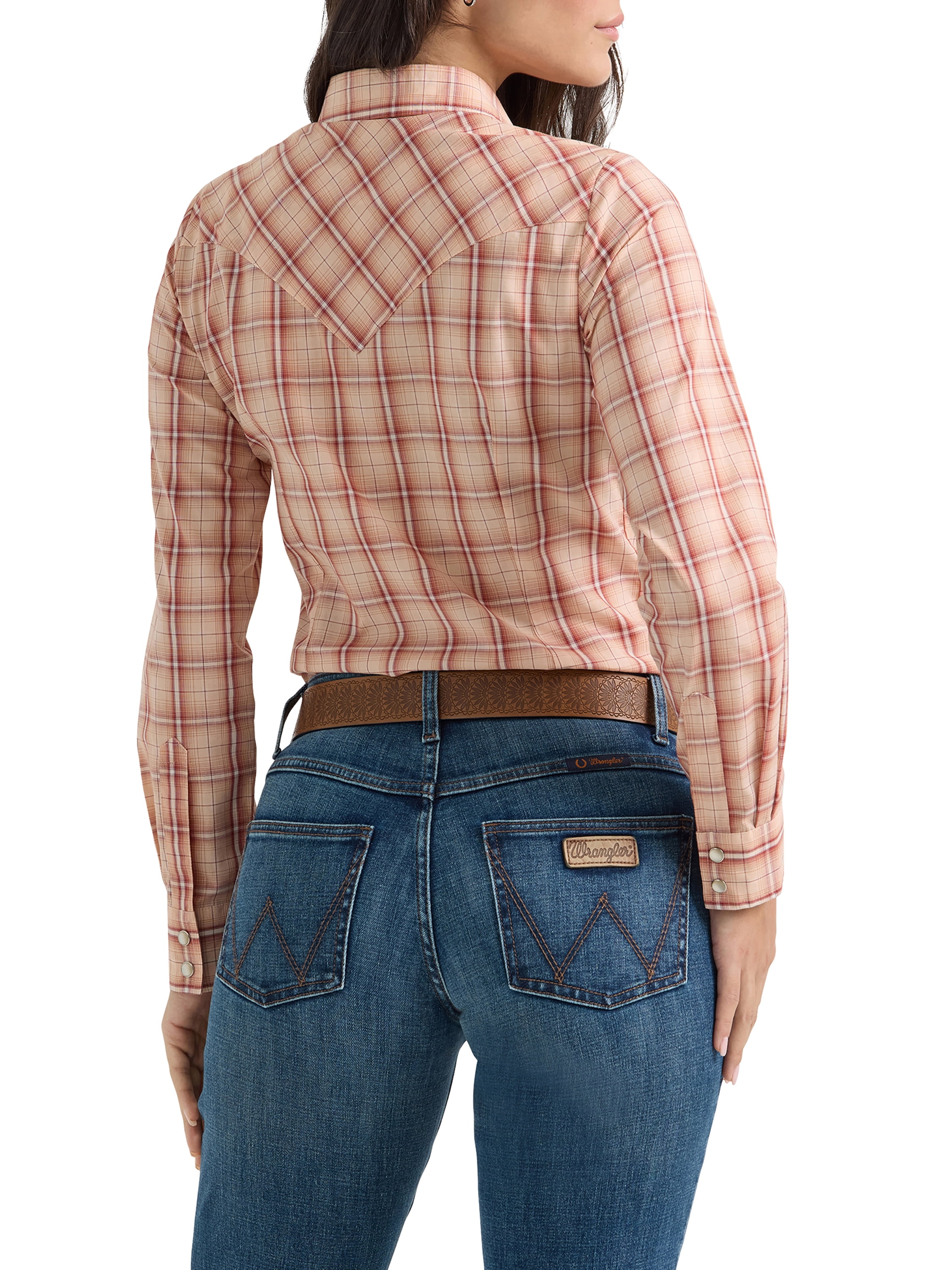 Chemise Wrangler Femme Taille XL - Plaid Western Boutons Pression - Multicolore