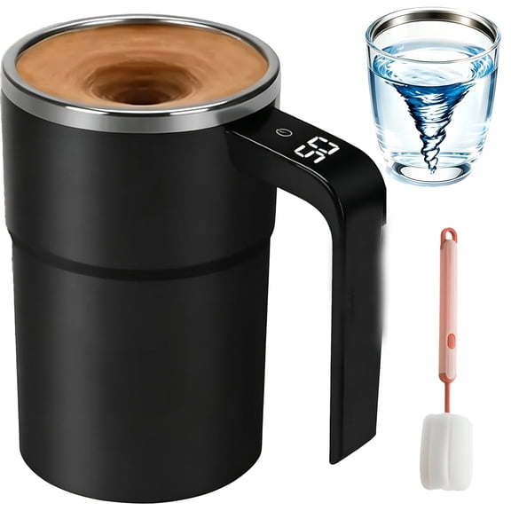 Self Stirring Coffee Mug, Frother Cup 316 Stainless Steel, Rechargeable with Temperature Display, 350ml