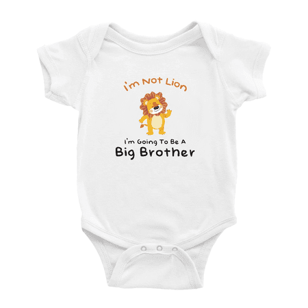 

I m Not Lion I m Going To Be A Big Brother Baby Outfits For Boys Girl Newborn Clothes