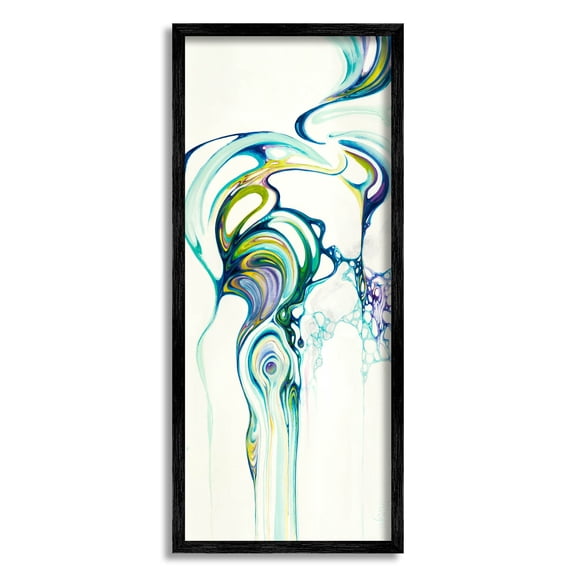 Stupell Industries Abstract Swirl Composition Graphic Art Black Framed Art Print Wall Art, Design by Dina D'Argo