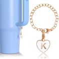 thumbnail image 4 of Accessoires de Charme pour Gobelets Forme de Cœur Initiales Identification Poignée Charms Idée de Noël Réfléchie, 4 of 5