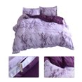 thumbnail image 4 of Matsuzay Juego de cama de 3 uds., edredón de 3 uds., funda de almohada de Marbling, juego de fundas de almohada para habitación de invitados, Juegos de cama Violeta 210x210cm, 4 of 6