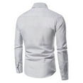 thumbnail image 5 of IROINNID Plain Long Sleeve Shirts for Men Comfy New Shirt Business Turndown Collar Blouse & Shirt Discount,White, 5 of 5