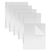 Sliding Bar Clear Report Covers, 50 Per Box, White Slider Bars, Durable 5 mil Poly Thickness, Letter Size, by Better Office Products, Transparent Report Covers with White Slider Bars, Box of 50