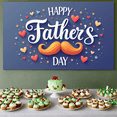 thumbnail image 7 of Mustache Design Backdrop Father's Day Banner Heart Decor for Father's Day Celebration Party Decoration Indoor Event, 7 of 7