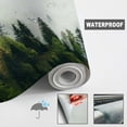 thumbnail image 3 of Modern Wallpaper Murals 3D Misty landscape pine forests Peel and Stick Removable Self-Adhesive PVC Wall Stickers for Nursery Kids Bedroom TV Wall Decor, 3 of 5