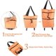 thumbnail image 2 of Carro de la compra Carro de la compra Bolsa de la compra con ruedas Tela Oxford Plegable Ligero Carros de doble uso Naranja Regalo de la madre para ir de compras JFHHH pequeña, 2 of 5
