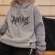 thumbnail image 5 of Sudadera de manga larga con capucha para mujer, ropa de calle informal con letras Punk de talla grande, Estilo Vintage, Ulzzang, gótico, de invierno, 5 of 5