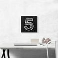 thumbnail image 2 of ARTCANVAS Modern Black White Alphabet Number 5 Five Numeral Canvas Art Print - Size: 12" x 12" (1.50" Deep), 2 of 9