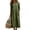 A_ Army Green Dresses for Women, variant on Womens Dresses Three Quarter Split V Neck Dual Patch Pockets Side Slit Loose Maxi Shirt Tunic for Daily Casual Outdoor Picnic Gray M