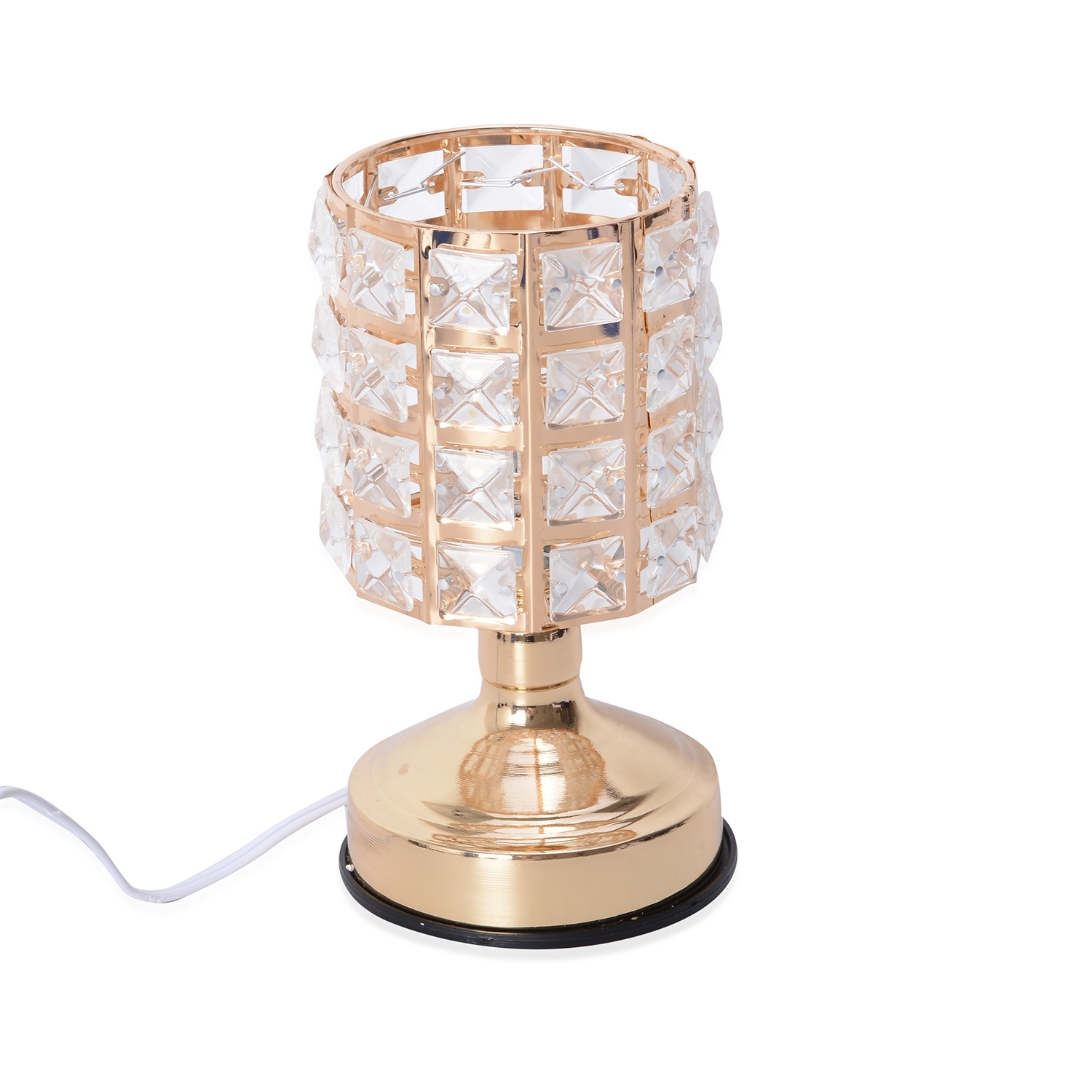Shop LC Delivering Joy 3 Stage Touch Dimmer Goldtone Glass Shape Table