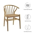 thumbnail image 4 of Modway Flourish 18.5" Spindle Wooden Dining Side Chair in Natural (Set of 2), 4 of 8