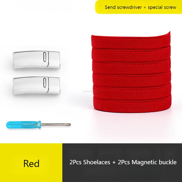 Cordones de bloqueo magnético sin ataduras Cordones elásticos Zapatillas de deporte Sin cordones Cordones de zapatos Niños Adultos 8 mm Bold Flat Shoelace Bandas de gomaEstados Unidos Gao Jinjia LED