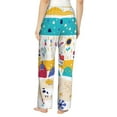 thumbnail image 3 of Sigee Funny Farm Print Women's Soft Pajama Pants - Breathable and Comfortable Lounge Sleep Bottoms with Elastic Waistband and Pockets-Large, 3 of 9