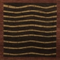 thumbnail image 1 of Ahgly Company Machine Washable Indoor Square Abstract Sangria Brown Area Rugs, 5' Square, 1 of 7