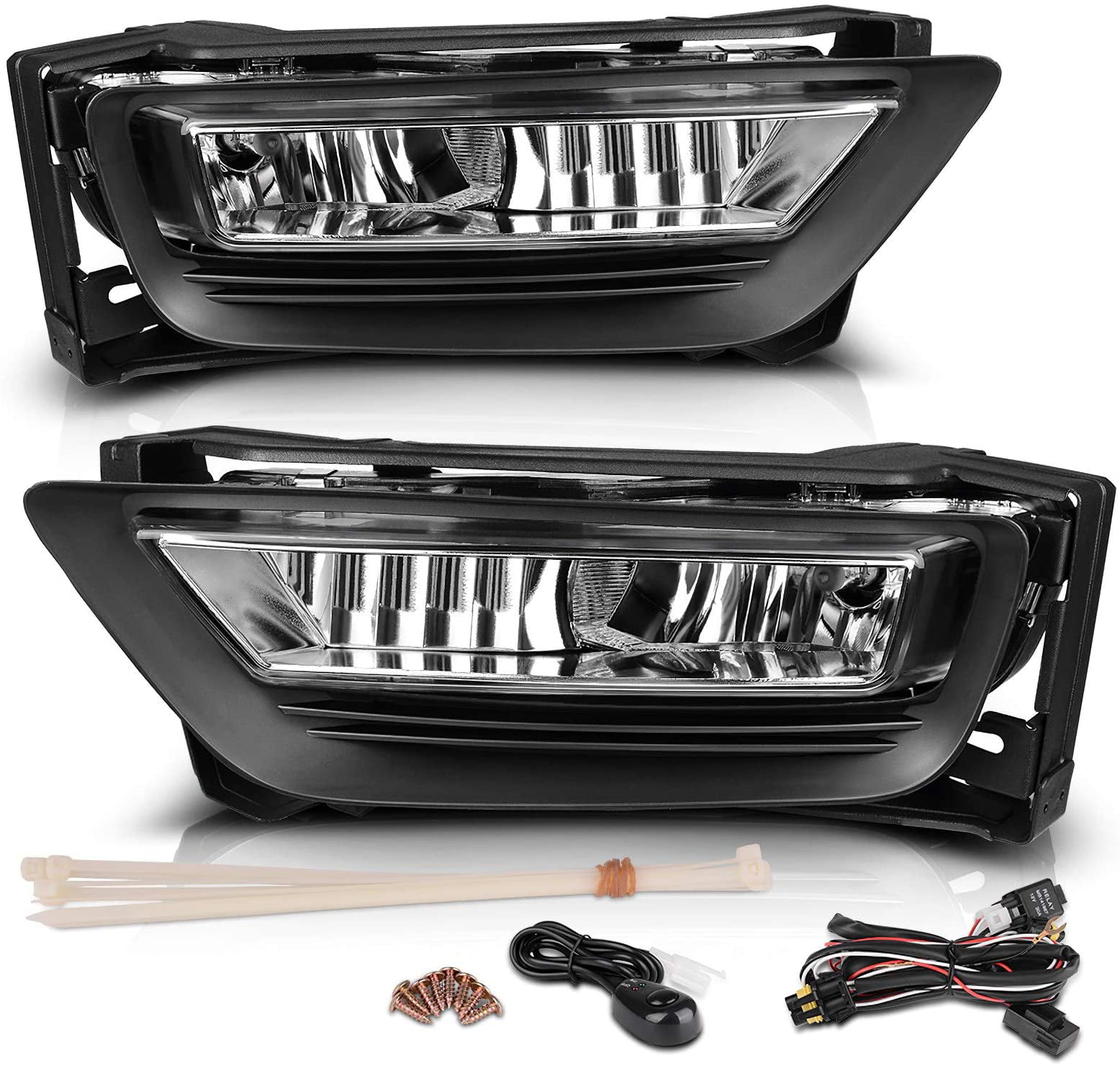 For 2013-2015 Honda Accord Coupe Fog Lights Driving Bumper Lamps Kits LH+RH